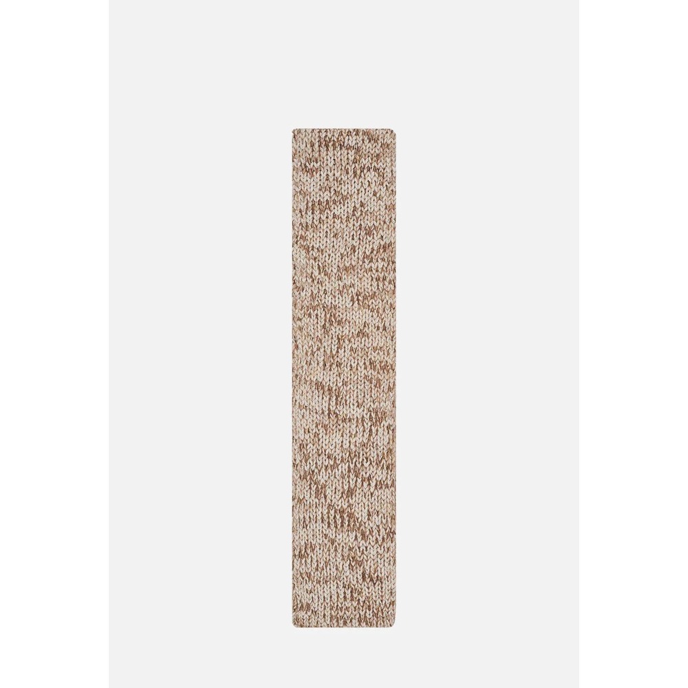 John Elliott Marled Mix Yarn Wool Blend Scarf - Ivory/Brown - Picture 6 of 8